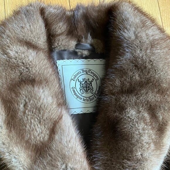 Hudsons Bay Company Brown Fur Coat Jacket - Picture 1 of 10